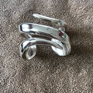 Vintage solid silver cuff